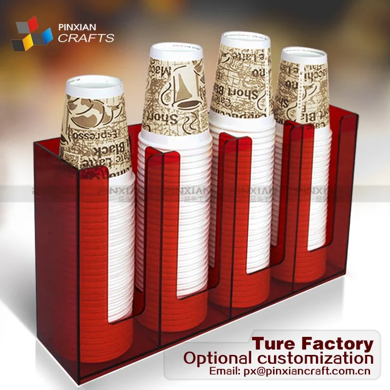 Kaffee Shop Liefert Acryl Kaffee Tasse Halter Papier Tasse Dispenser