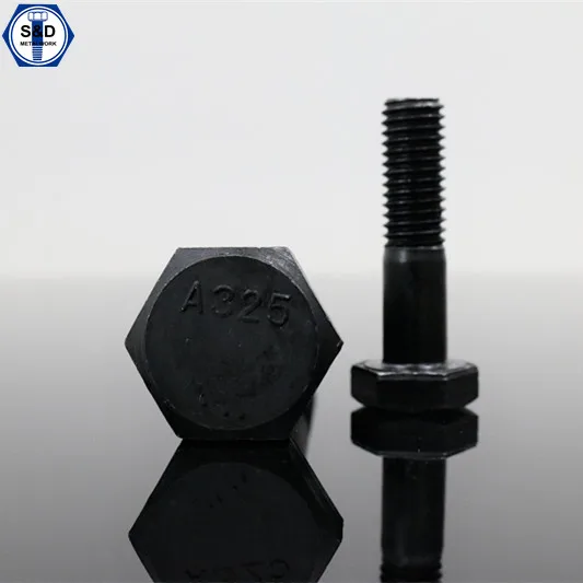 
Hex bolt and nut A325 Bolt Type 1 Black Finish long bolt 
