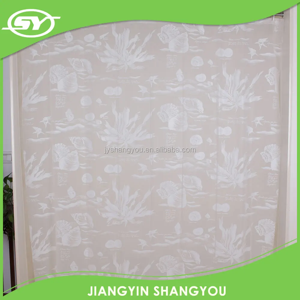 
PEVA water proof shower curtain liner with hooks 