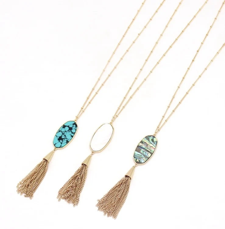 

Customized Design Lariat Long Tassel Necklace