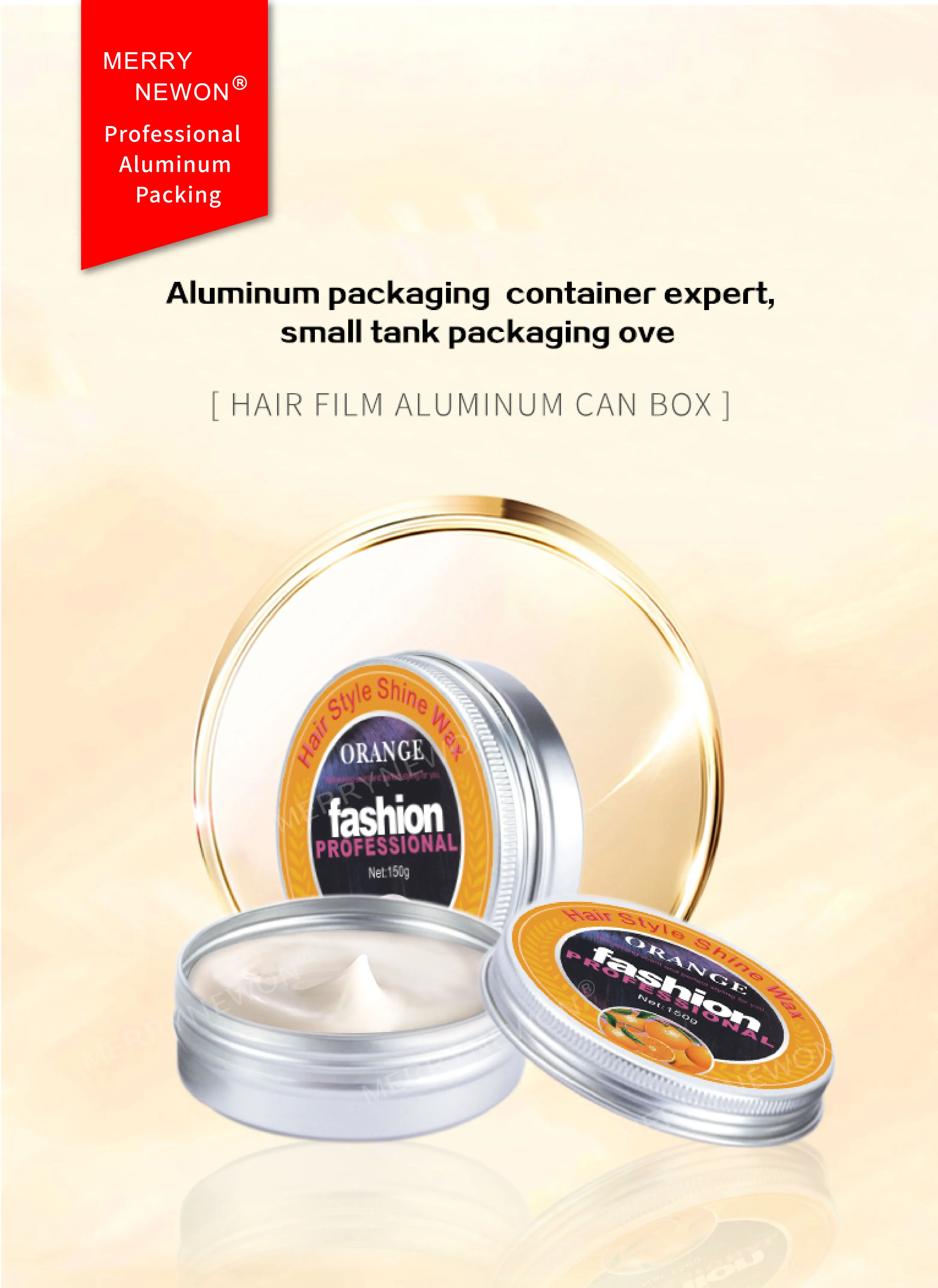 100ml/100g Aluminum Tin Containers Hair Wax Jar With Sliver Color Jars