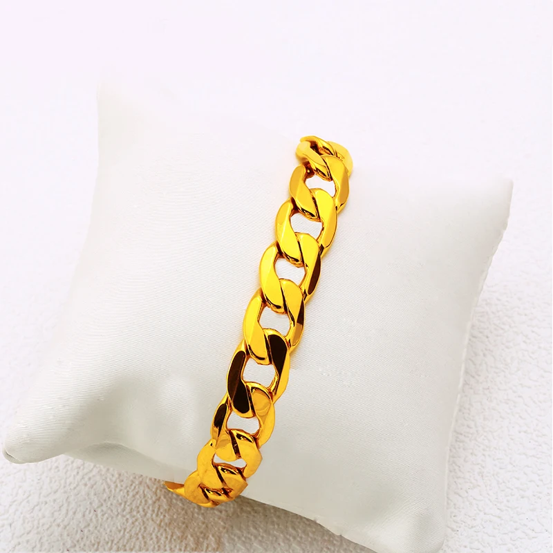 

xuping costume jewels cheap high quality gold color chain bracelet for man