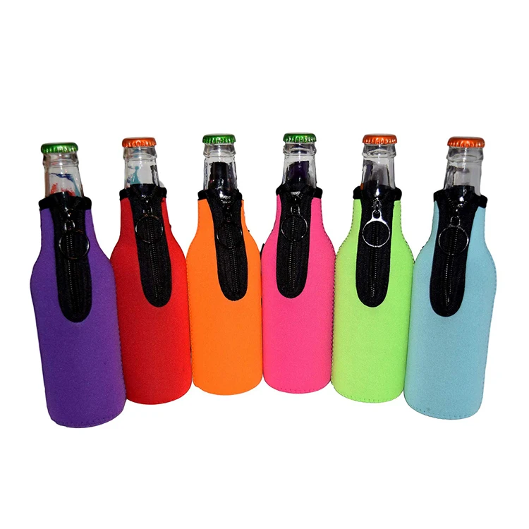 

RTS High Quality Blank Neoprene Beer Bottle Cooler Holder, 8 colors are in stock