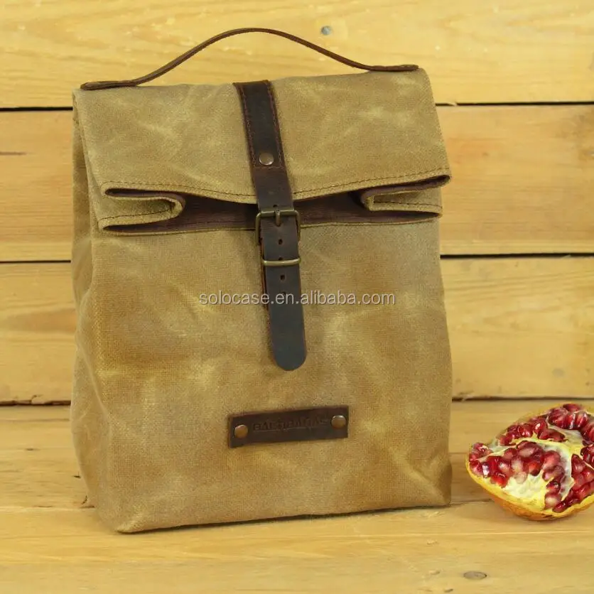 Waxed Canvas Reusable Lunch Bag
