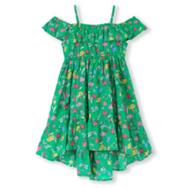 

Wholesale fashion girl dress cartoon ruffled baby girl wedding birthday princess party dress