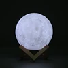 Birthday Decoration 18cm Touch Control Brightness Adjustable Moon Shaped Hanging Led Night Light Lamp