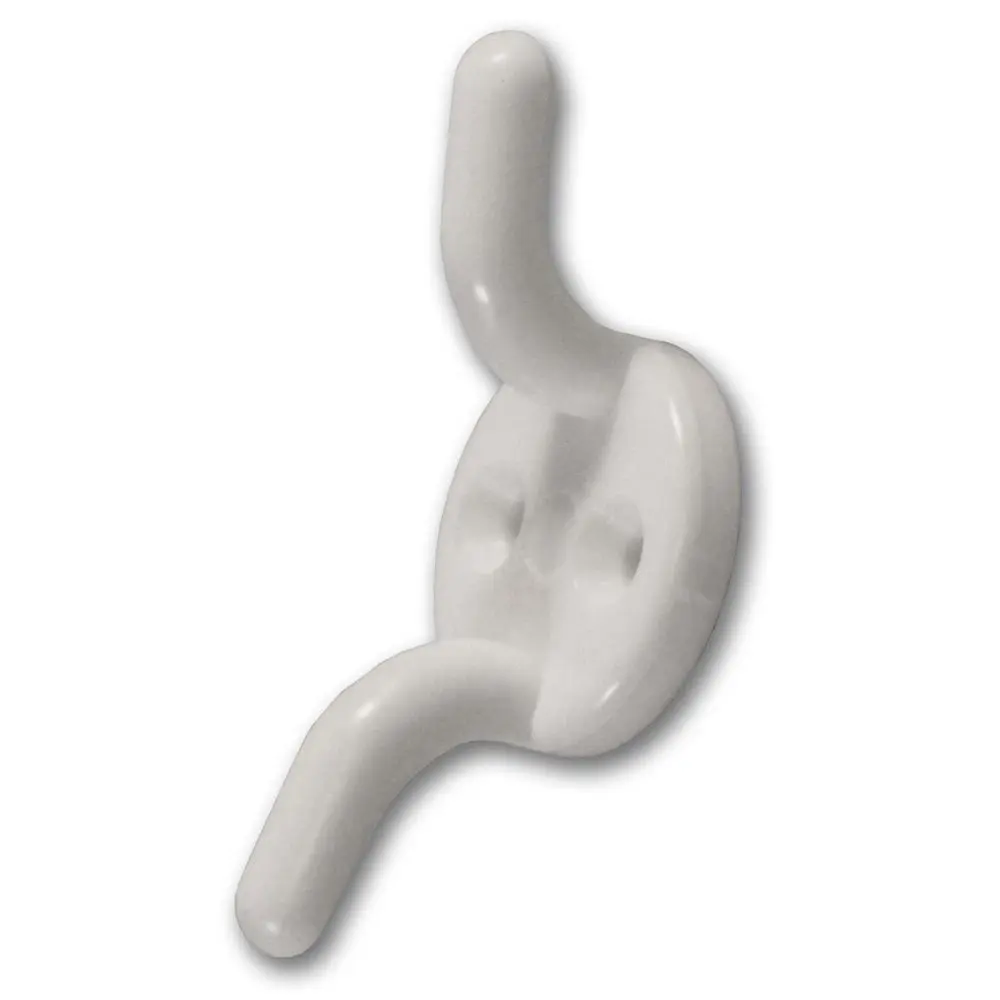 CLEAT HOOK ROMAN BLIND CORD HOOK WHITE PLASTIC 50MM 2 INCH /( pack of 8