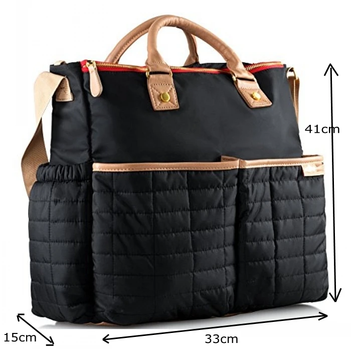 Functional Black Matching Changing Pad Stylish Large Nylon Mom Tote Diaper Bag Buy Diaper Bag Tote Diaper Bag Large Diaper Bag Product On Alibaba Com