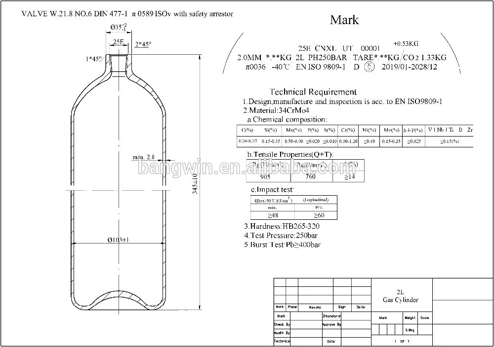 High Pressure Oxygen Cylinder - Buy Co2 Aluminum Cylinder,Aluminum Co2 ...