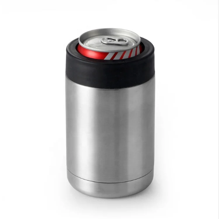 

Hot Selling Stainless Steel Double Wall Can Cooler 12oz Beer Insulator, Silvery