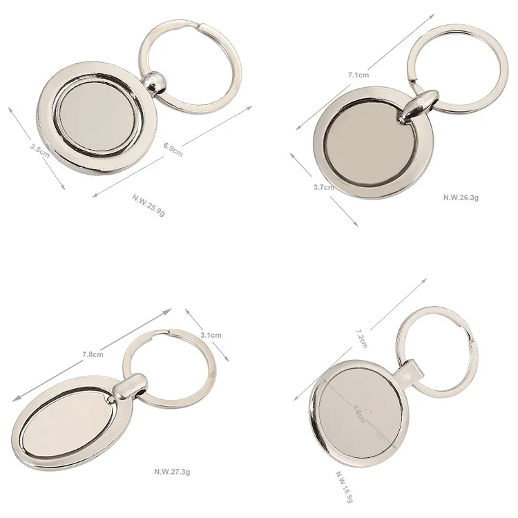 Custom Personalized Logo Embossed Metal Letter Round Keychain Manufacturers In China Buy