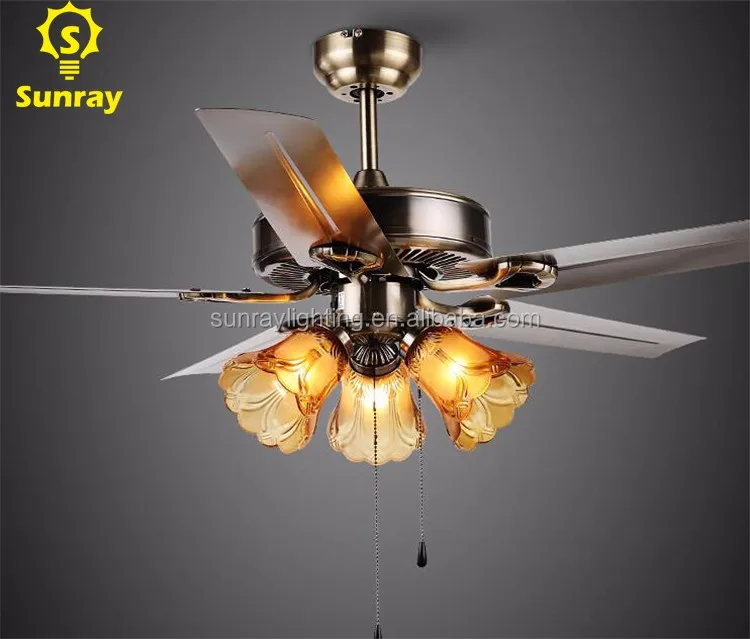 High quality 42 inch remote control portable ceiling fan with led light