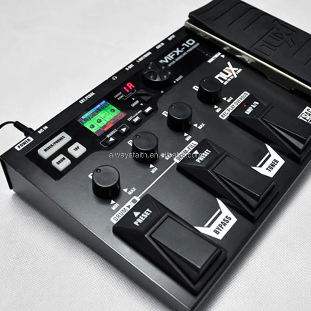 

NUX MFX-10 Modeling Guitar Effects Processor 24 Classic amps, distortion pedals and acoustic models, Black