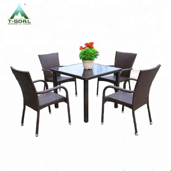 2018 Outdoor/garden Rattan Table And Chair Set - Buy Rattan Table And