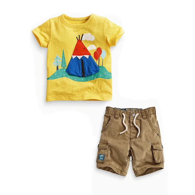 

Bulk Buy From China Children's Shorts T-shirt Boys Kids Boutique Clothing Sets, As picture