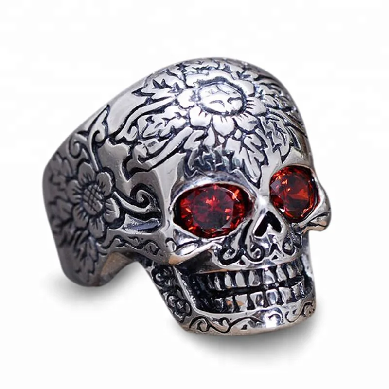 

Trade Assurance Wholesale 316L stainless steel skull ring for man, Silver