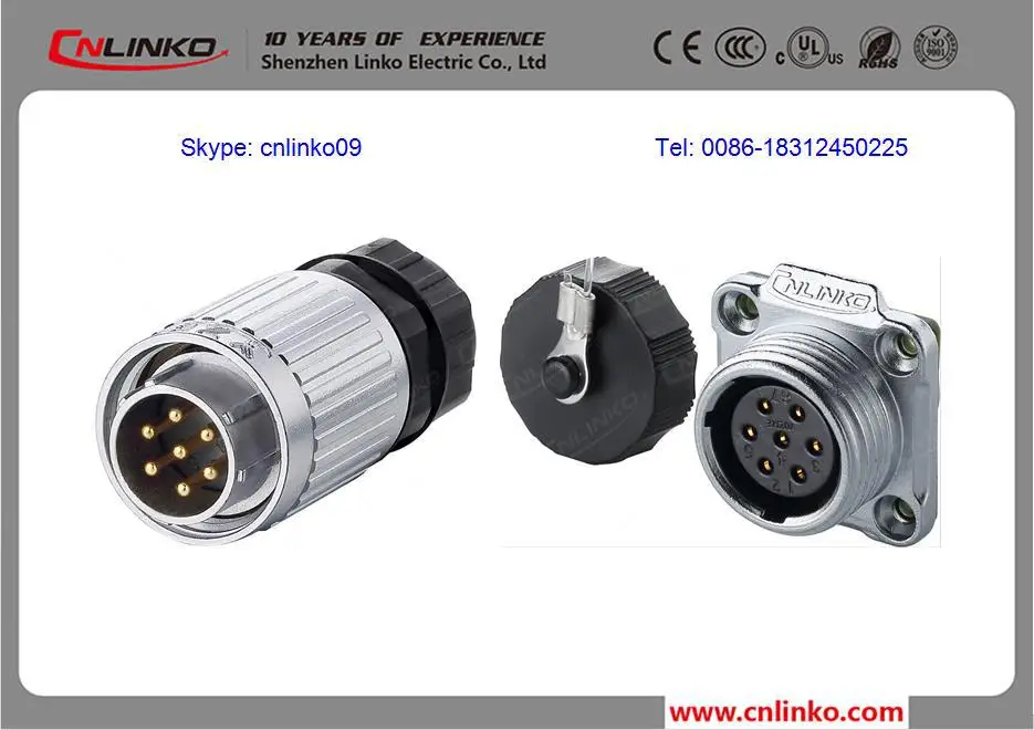 Ce,Rohs Zustimmung Ip67 7-poligen Stecker Und 7-pin Buchse,Ip67 Stecker ...