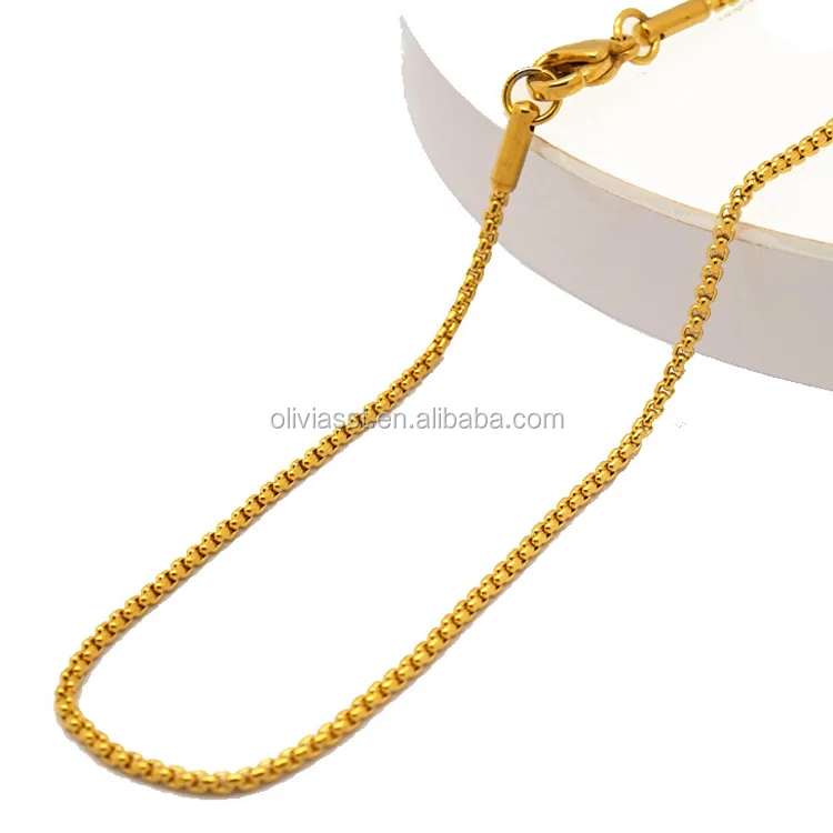 Alibaba Simple Style Dubai New Gold Chain Design Latest Chain Designs Gold Necklace For Man