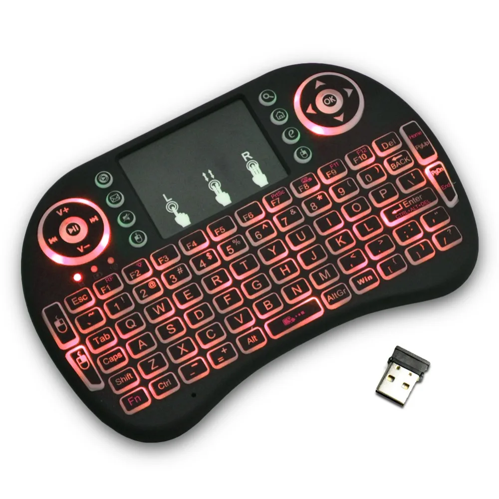 

Whole Cheaper I8 back lit 2.4Ghz Custom Silicone Mini Keyboard Wireless, Black/white