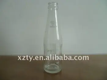 200ml Clear Round Soda Glass Bottle With Screen Printing Logo
