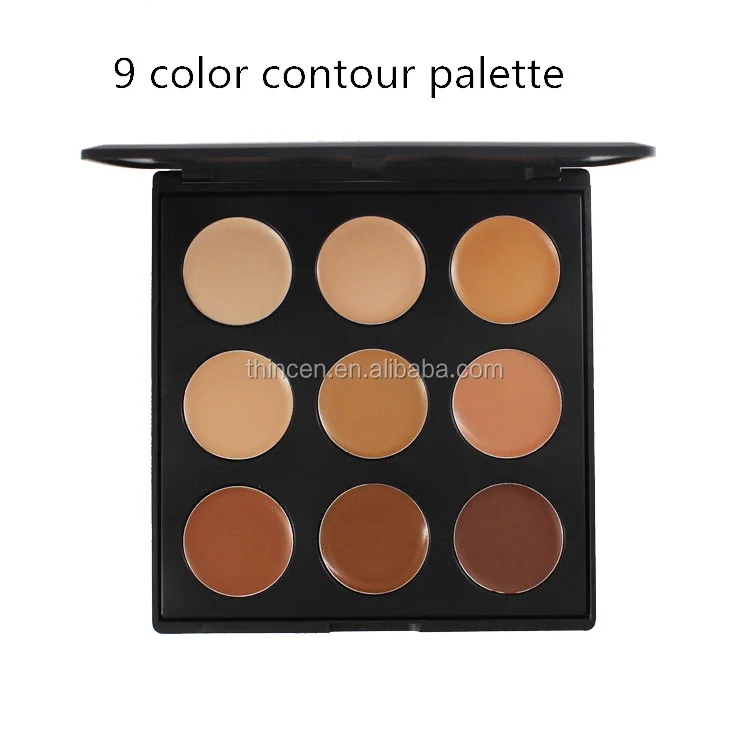Popular 9 Color Shading Highlighter Powder Makeup Private Label Contour Palette