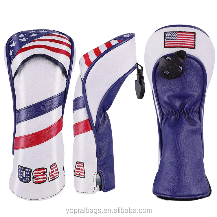 Usa 3 5 Golf Club Headcover White Vintage Retro Patriotic Golf Head