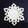 Mix Colorful 48MM Christmas Snowflake Resin Setting Trays, Frame Resin Flower Flatback Cabochon Base, fit 25MM Glass Cabochon