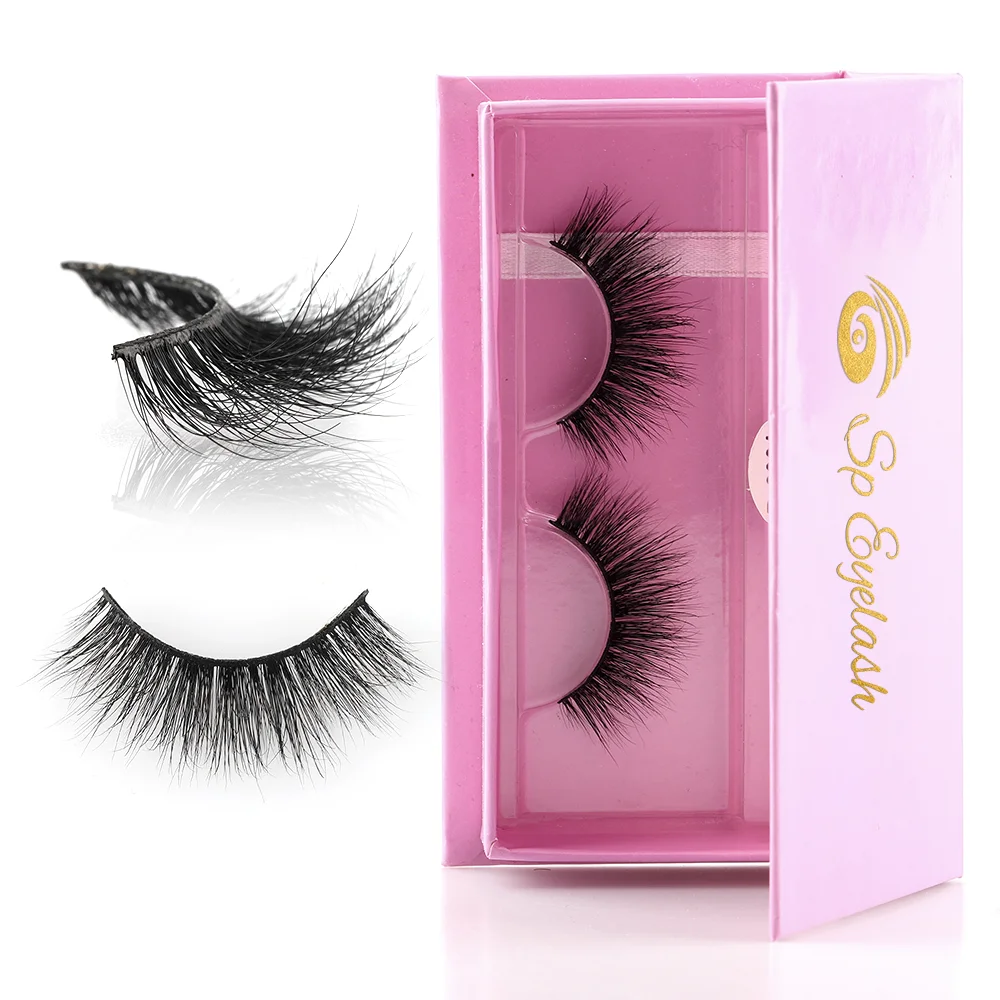 

Wholesale Eye Lashes New Hand Made Natural Long False Eyelashes with Custom Eyelash Packaging, Black