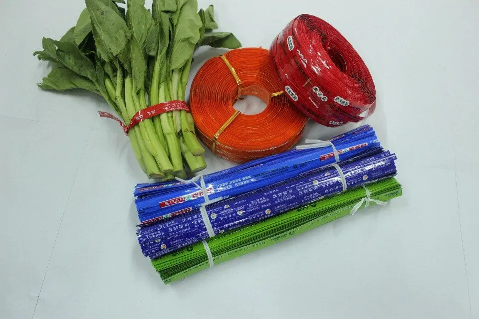 Pre Cut Printed Plastic Twist Ties/pre Cut Vegetable Binding Wire/pre ...