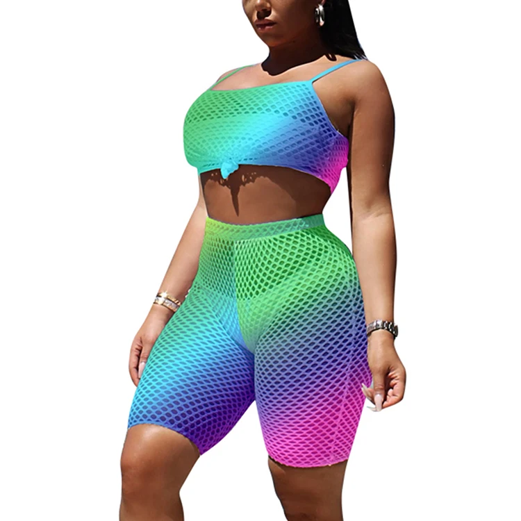 

New Design Private Label Sling Sexy Printed Two Piece Set Women Fashion Summer Jumpsuit