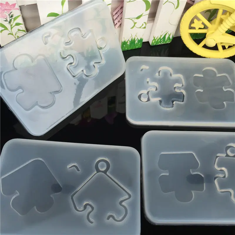 

puzzle pieces silicone shake mold, Random