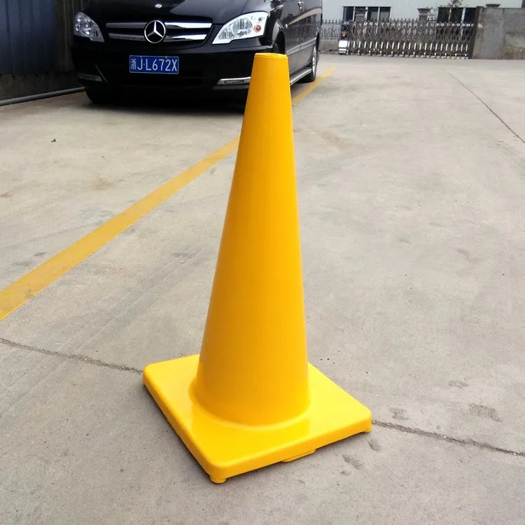 70cm yellow cone before car