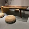 solid wood coffee table with green epoxy resin