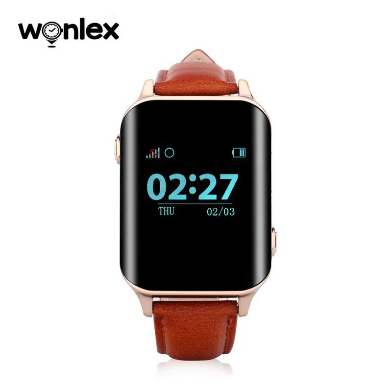 

Wonlex Fashion Waterproof IP67 Life Bluetooth Smart Watch for old man EW200, Black;coffee