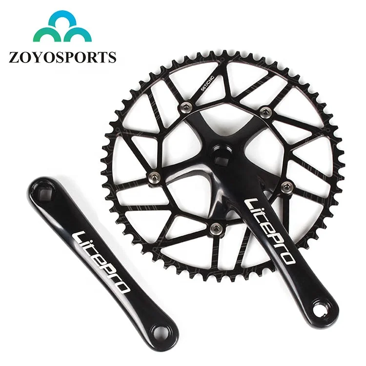 

ZOYOSPORTS Super Light 130 BCD 50T 52T 54T 56T 58T Bike Chain Wheel Chain Ring BMX Folding Bicycle Crankset, Black,silver