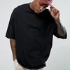 Blank High Quality OEM Men's black sports Hip Hop oversize t shirt