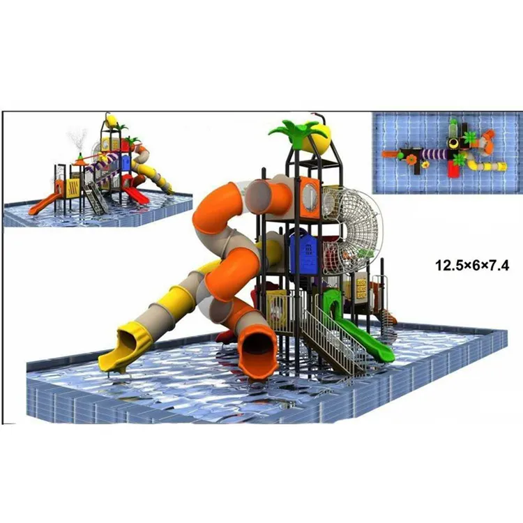 

China big water play equipment children water slide JMQ-M002, Can be customized