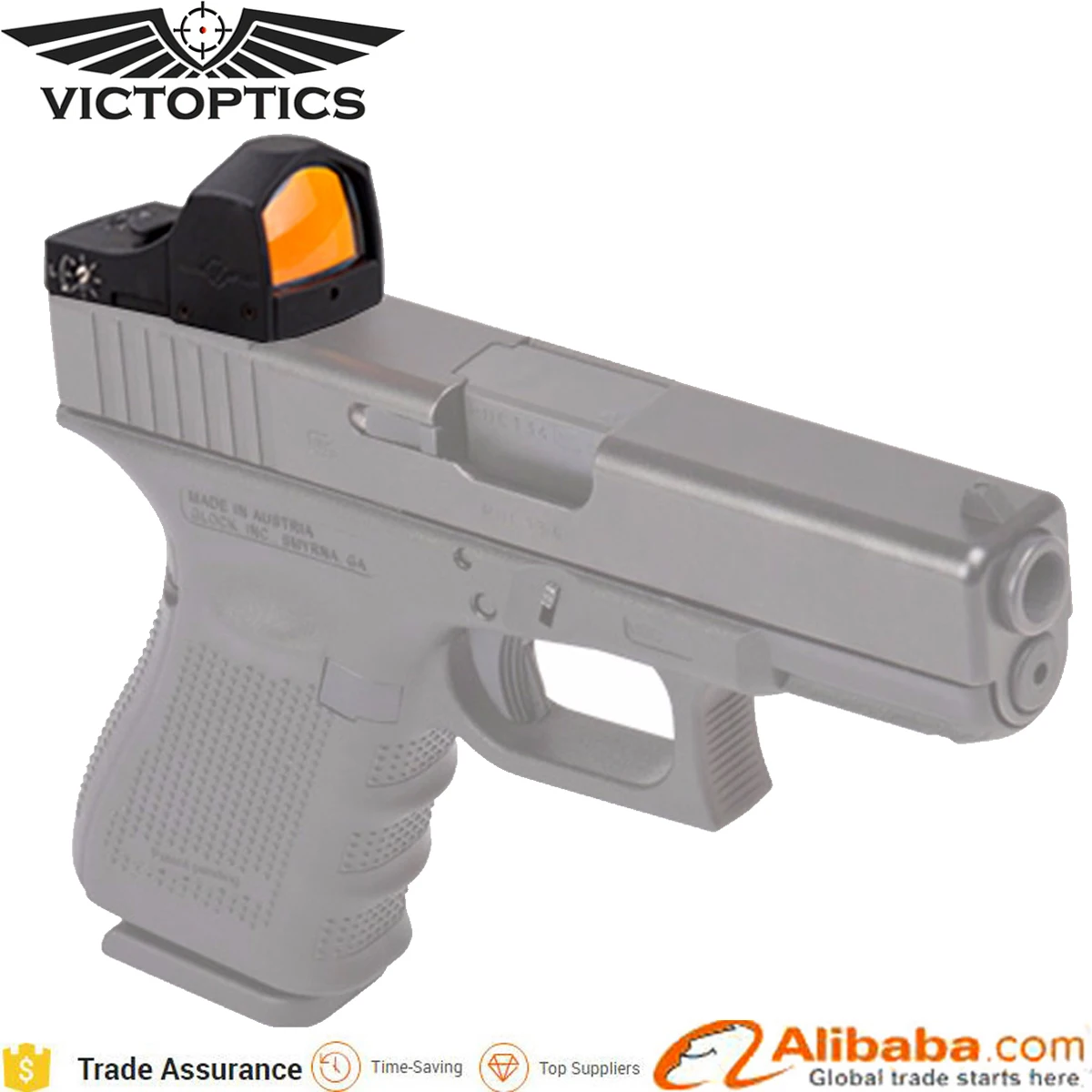 Oem Custom Pistol Glock 17 Glock 19 Slide Mount Base Glock Accessories Fit Red Dot Sight Scope