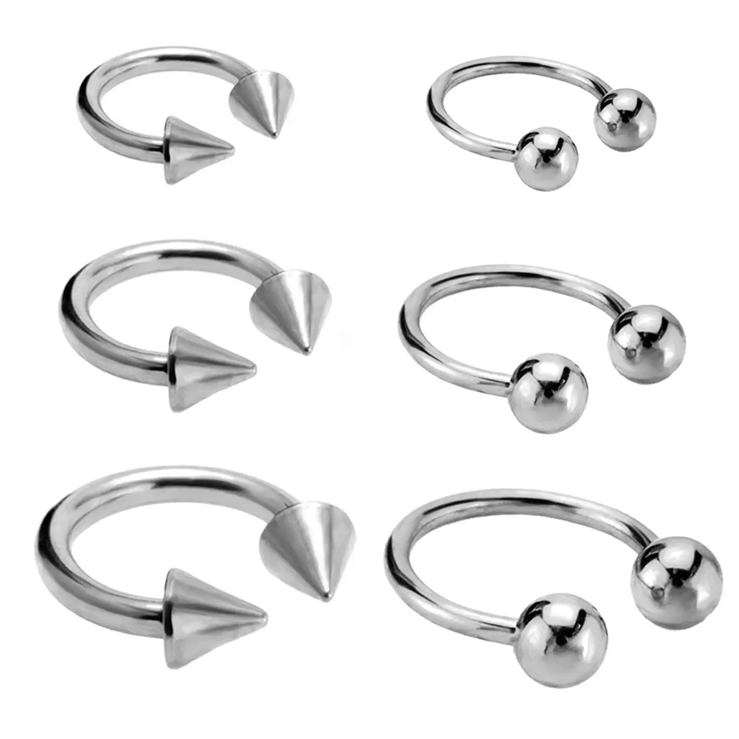 Gauge Horseshoe Earrings Find Deals Get Quotations Joybeauti Uni Stainless Steel Horseshoe Hoop Ear Cartilage Helix Septum Circular Barbells Earrings 16 Gauge