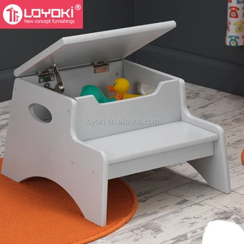 Beech Wood 2 Step Kids Utility Bed Step Stool Non Slip Bedroom Child Footstool With Storage Buy Footstool Kids Stool Child Stool Product On