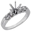 Wholesale Round Cubic Zircon Semi Mount Engagement Ring