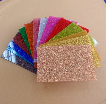 3mm glitter laser cutting colorful cast acrylic larger sheet