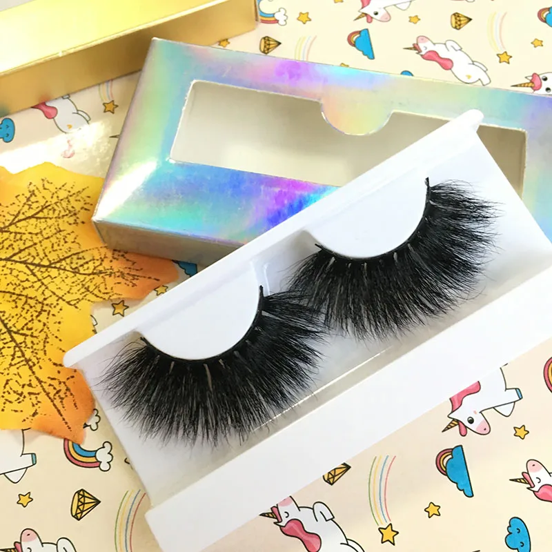 

FDshine Black Eyelash Reusable Eye Lashes 25mm Mink 3D