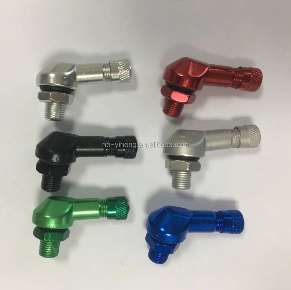 90 Degree Motorcycle Black Tire Valve Stems 8.3mm For Janpanese Racing