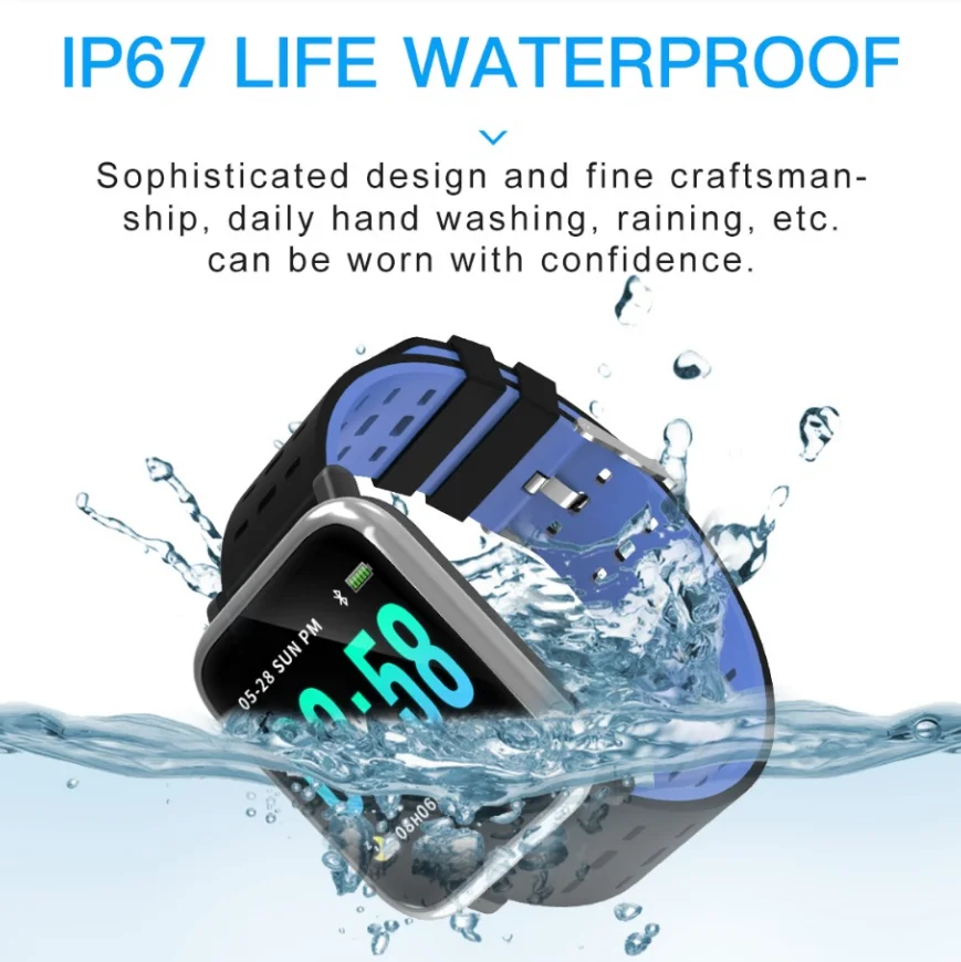 A6  color screen fitness tracker Step Counter Activity Monitor smart watch band