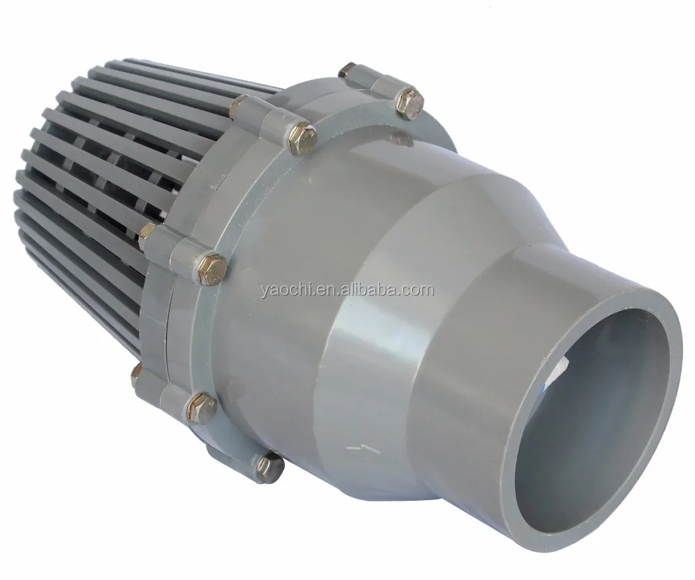 Hot Sale Grey 8 Inch Hydraulic Pedal Pvc Big Foot Valve With Strainer