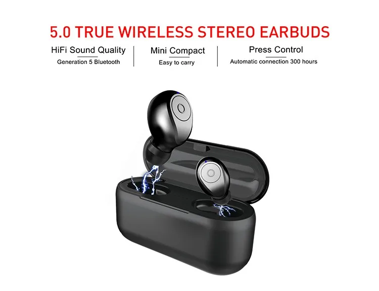 Mini Sports tws Bluetooth Earphone, Mini Headset Headphone Bluetooth Earphone RX19 with 2000mAh Powerbank Charging - ANKUX.COM