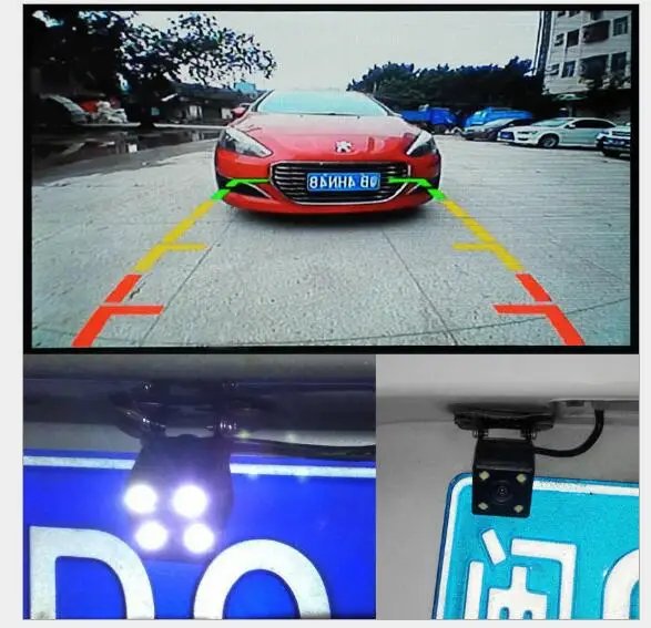 car 360 bird view surround camera right blind spot monitor view and backup parking camera with automatic camera switch box