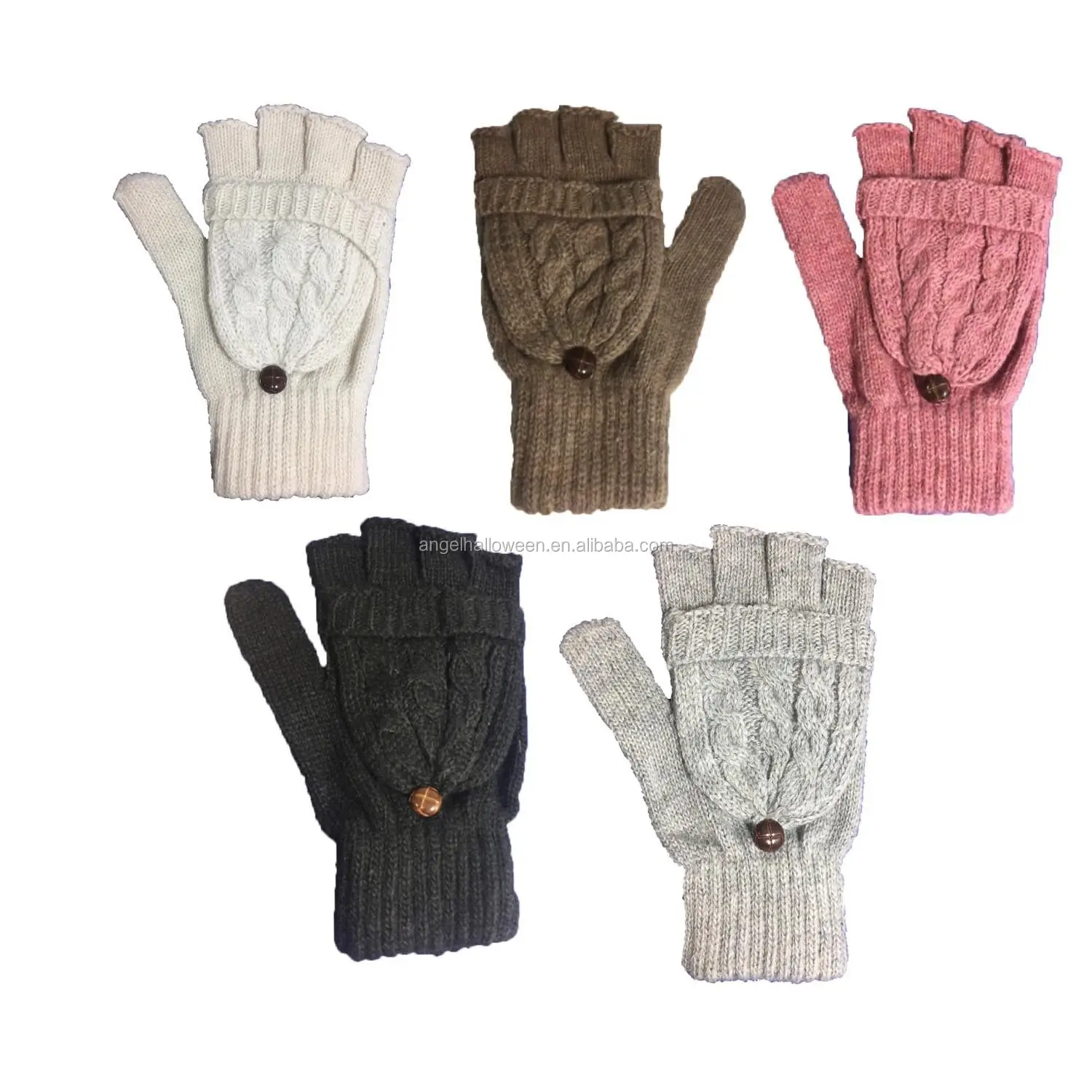 wool fingerless gloves mittens