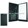 promotional pocket leather notepad with pen and calculator